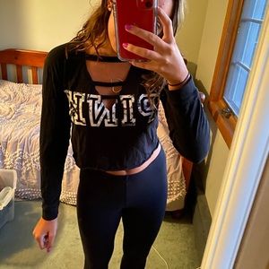 Balck cropped long sleeve